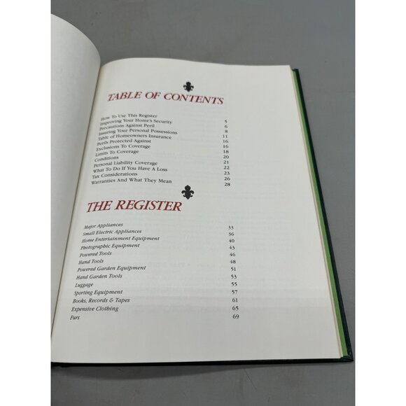 Household possessions register book Robert Patterson hardcover copyright READ - Picture 2 of 5